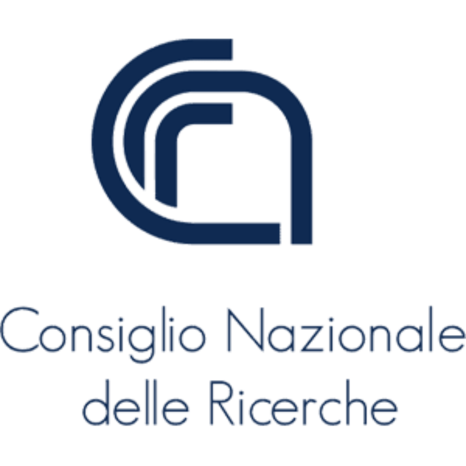Logo of the Consiglio Nazionale delle Ricerche (Italian National Research Council): navy blue symbol above text.