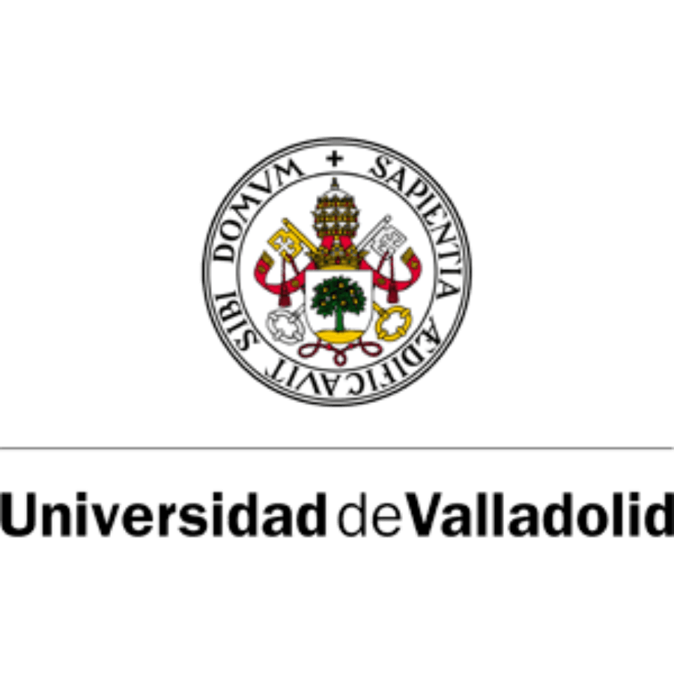 Logo dell'Università di Valladolid, con un emblema circolare e un testo sottostante.