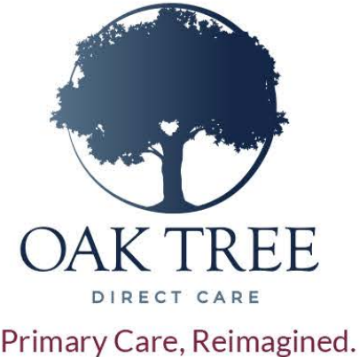 The logo for oak tree direct care primary care reimagined