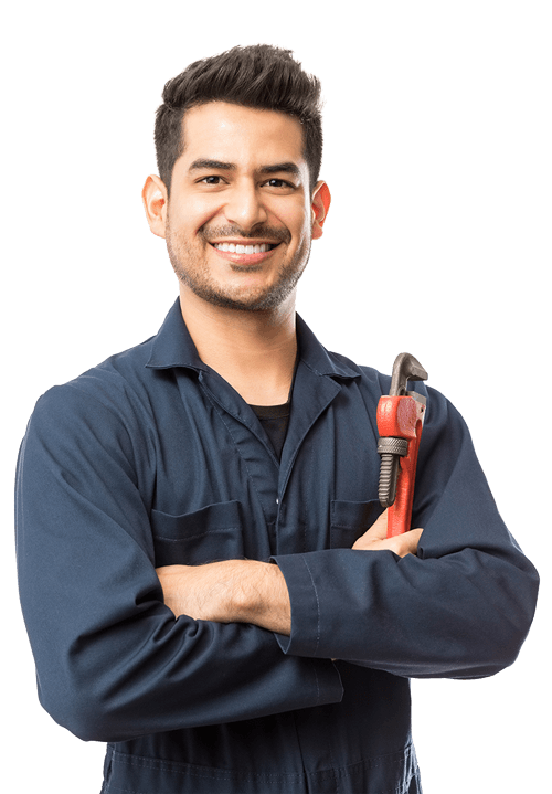 Happy plumber