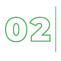 Green outlined “02” with a vertical green line on the right.