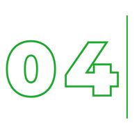 Green outlined “04” on a white background with a thin vertical green line on the right.