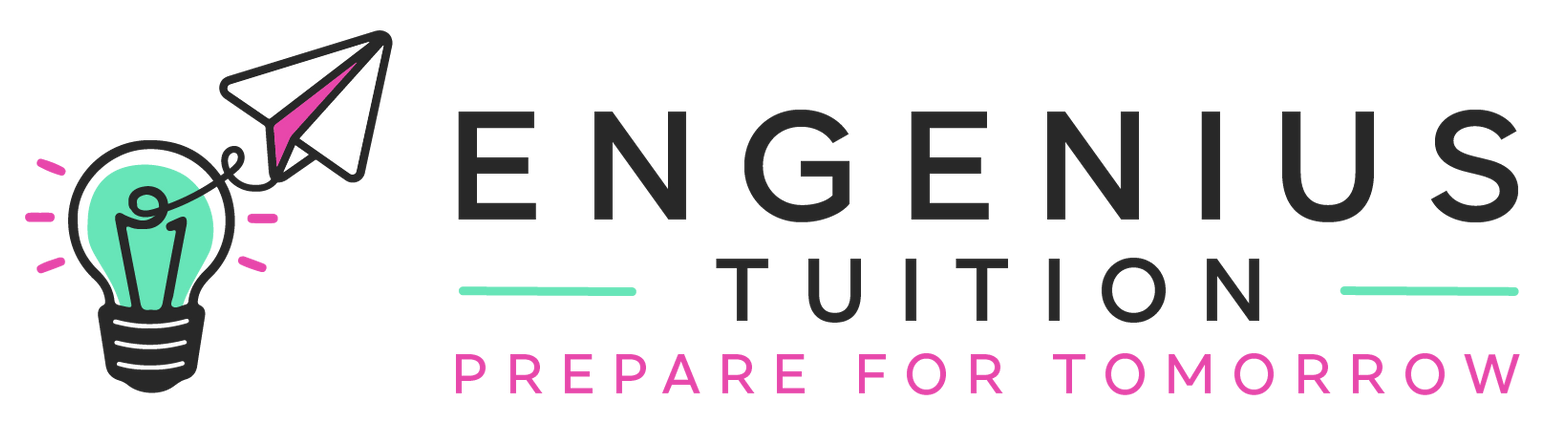 The logo for ingenious tuition shows a light bulb and an airplane.