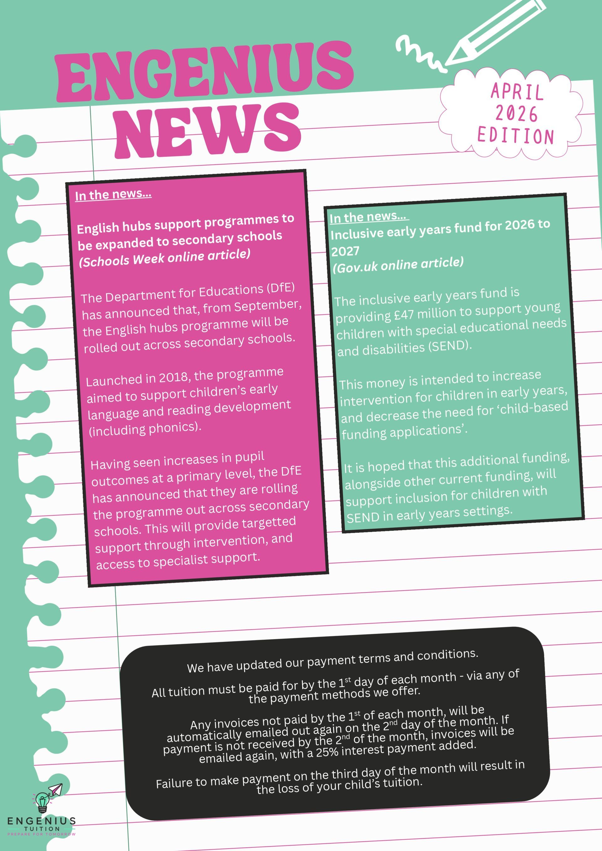 Newsletter titled 