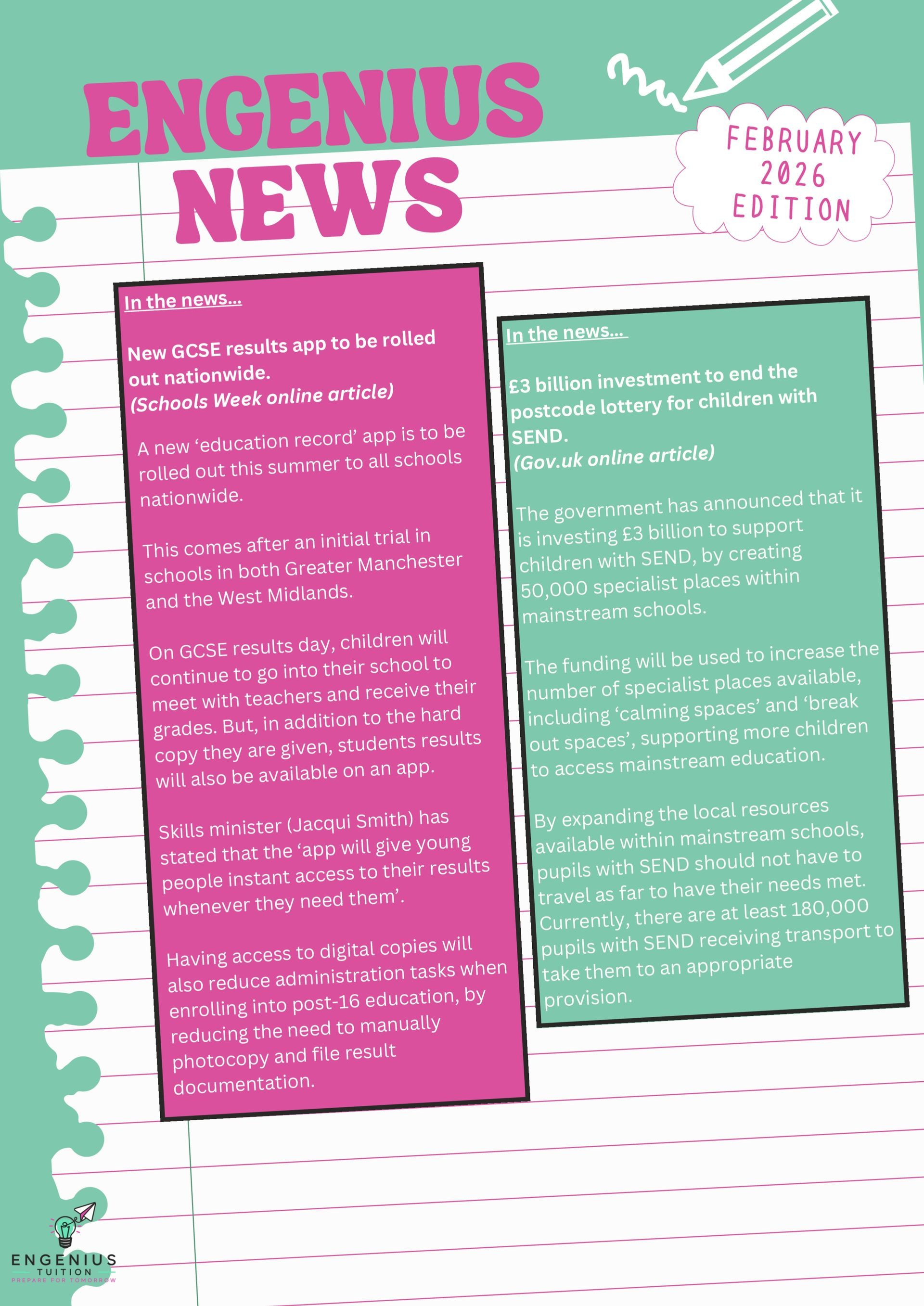 Newsletter titled 