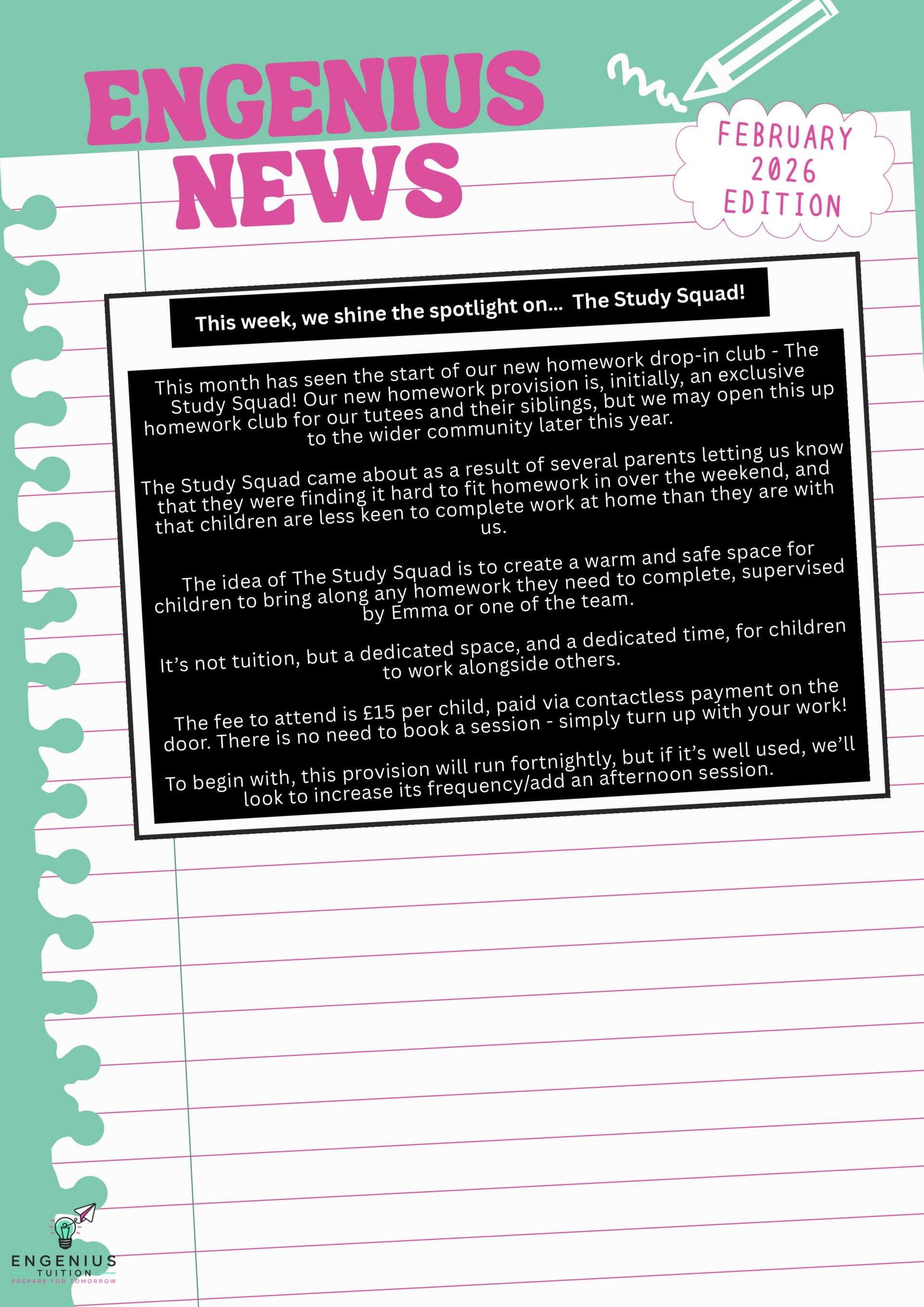 Newsletter titled 
