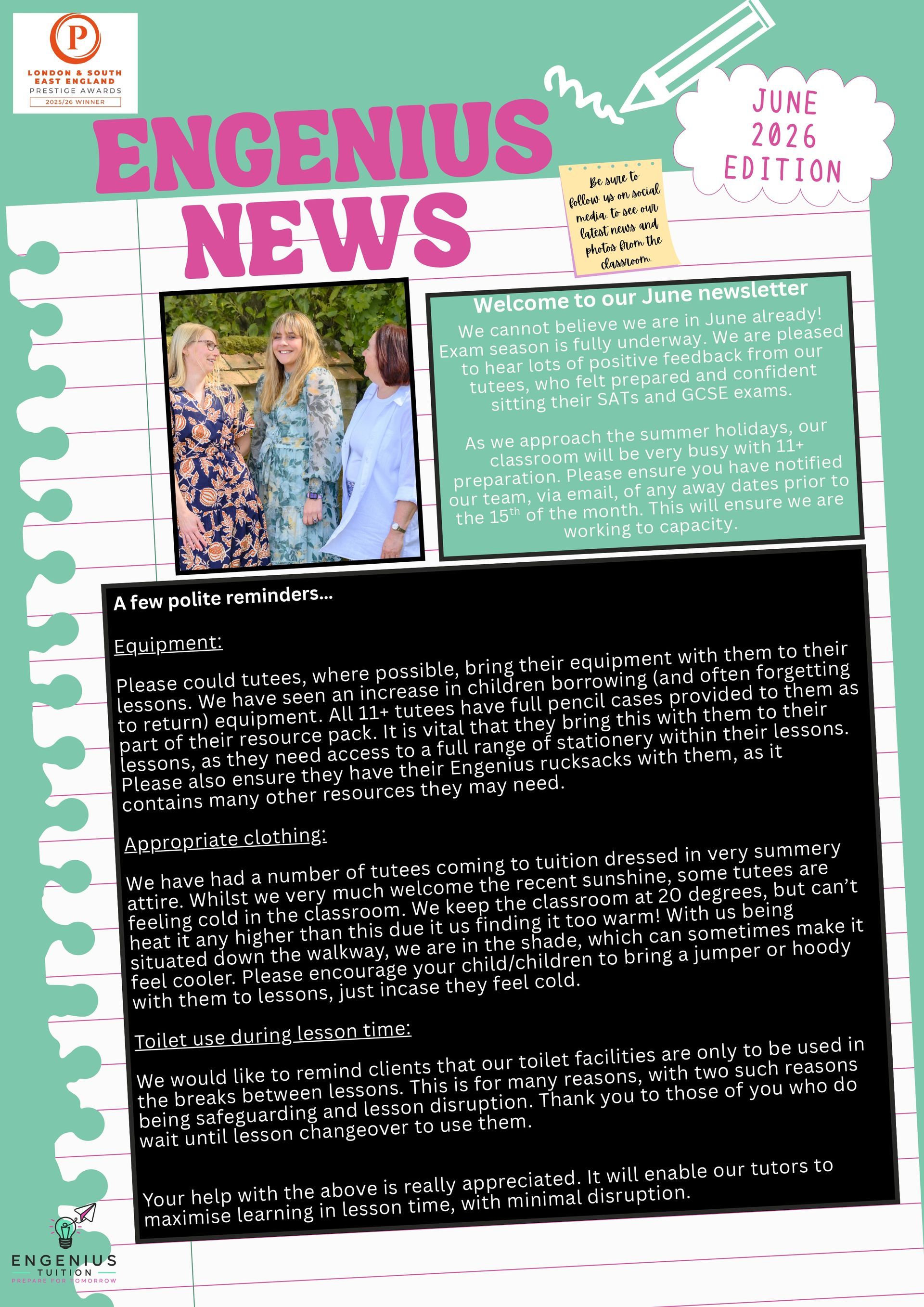 Newsletter titled 