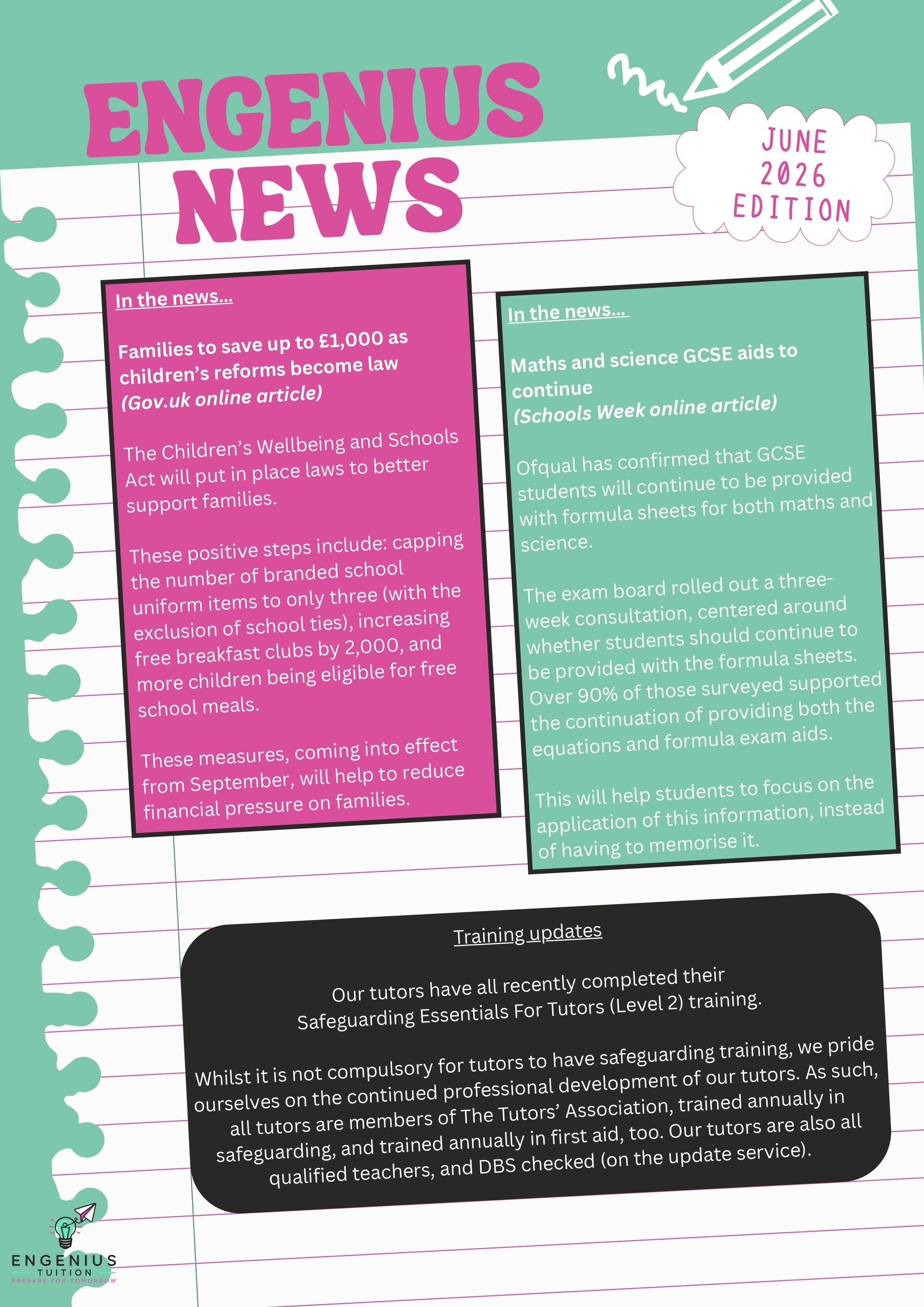 Newsletter titled 