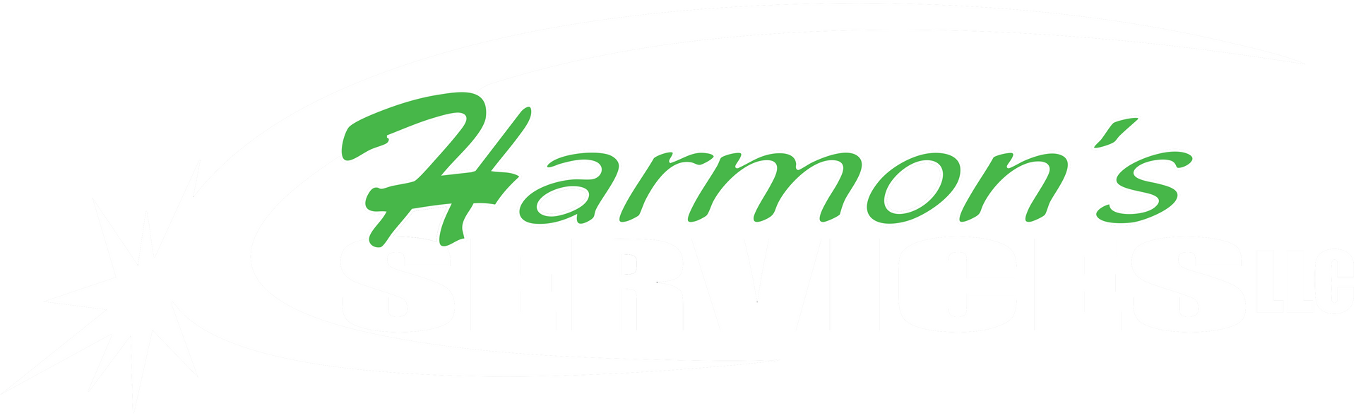 Green, cursive text reading