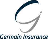 Germain Insurance logo with navy and gray swoosh above the company name