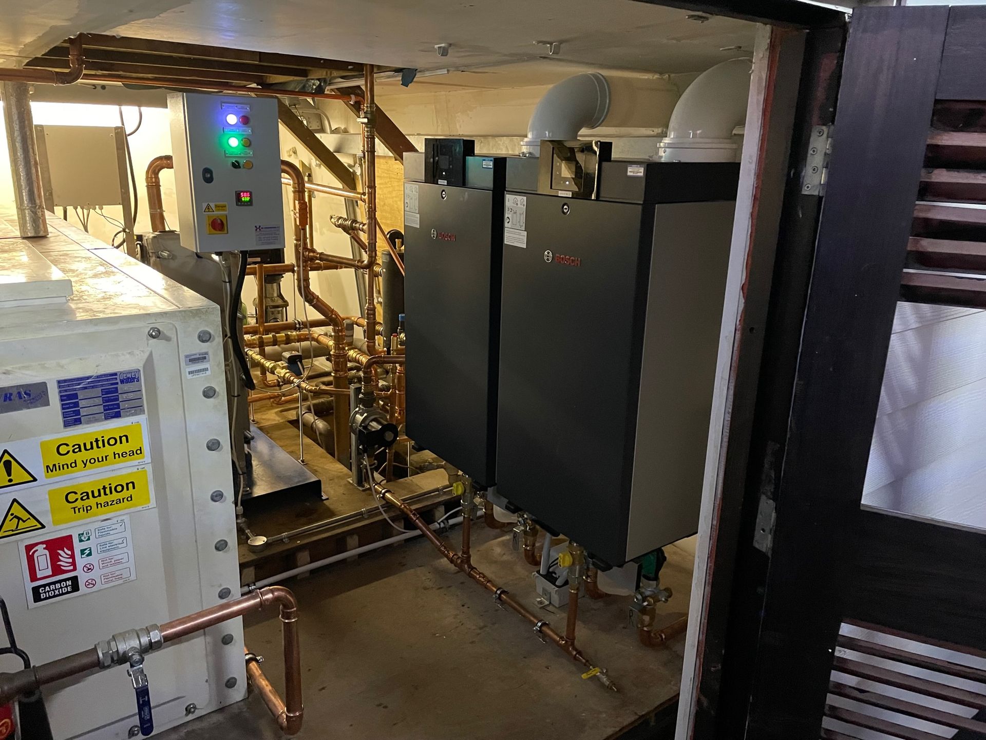 Commercial gas boiler installation in Reading plant room