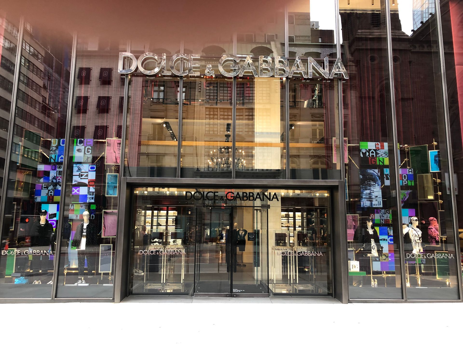 The front of a dolce & gabbana store in new york city