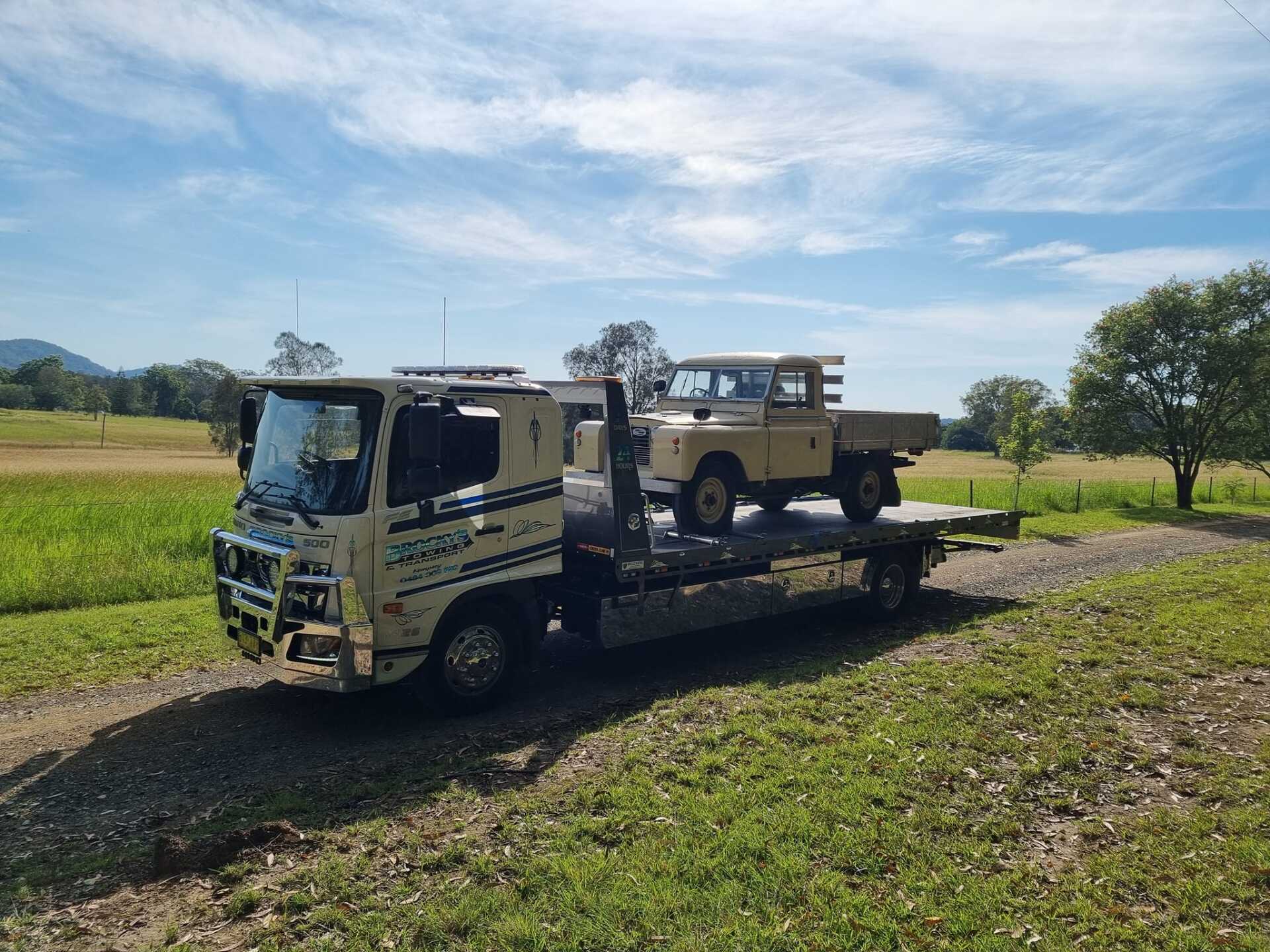 Tow Truck on a Dirt Road — Towing in Kempsey