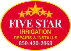 Five Star Irrigation LLC The logo for five star irrigation repairs and installs