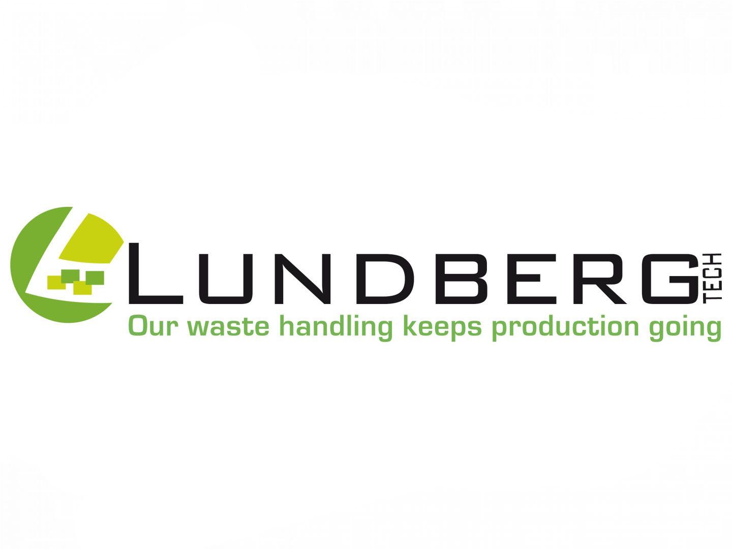 Logo of Lundberg Tech: Green and yellow graphic next to 