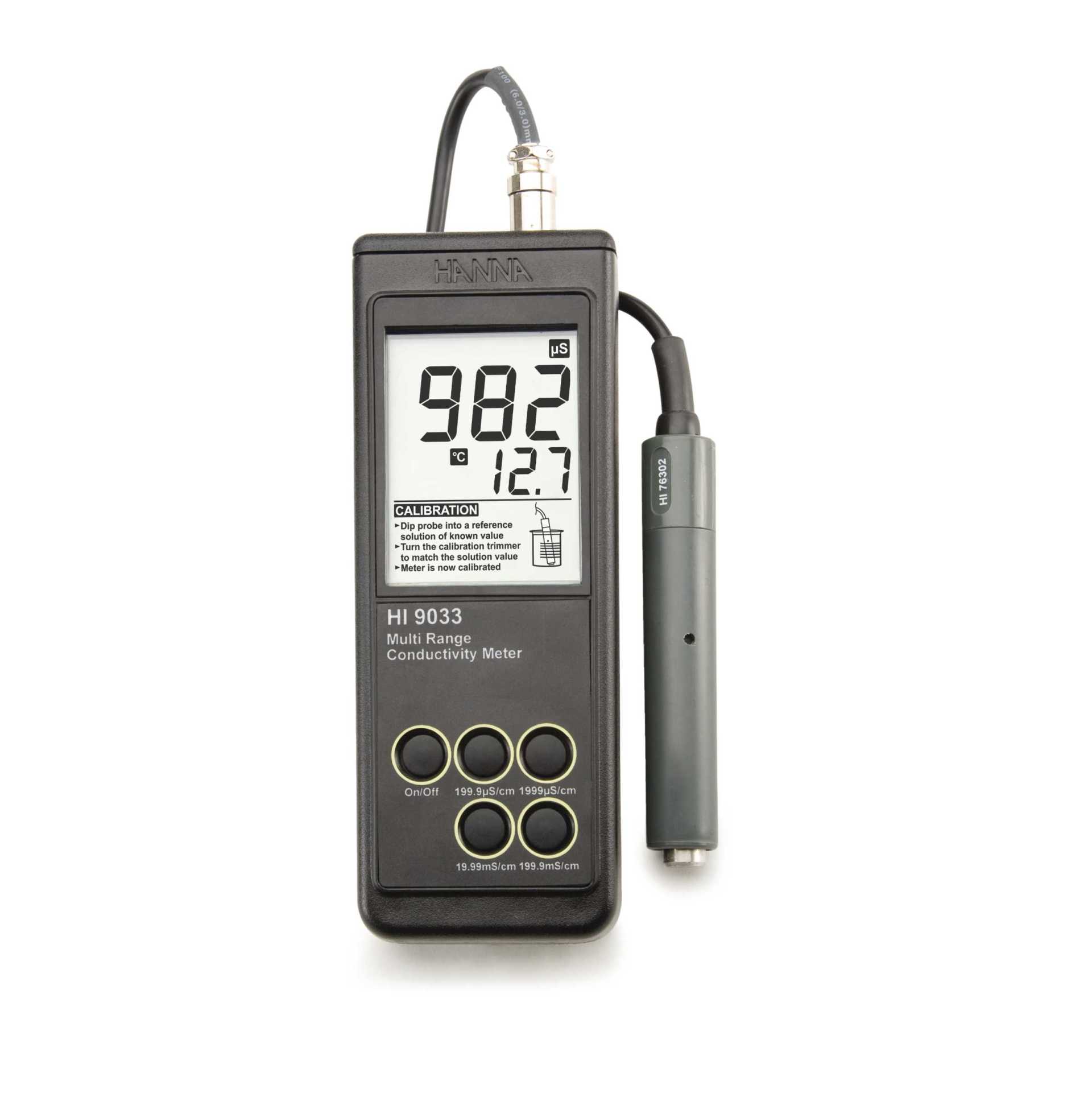Conductivity meters EC Meters measures the amount of electrical current or conductance in a solution.