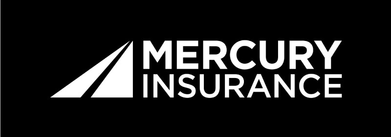 Mercury Insurance logo: White text