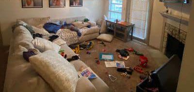 Unclean And Messed Up Living Area | Louisville, KY | Maid In The Ville