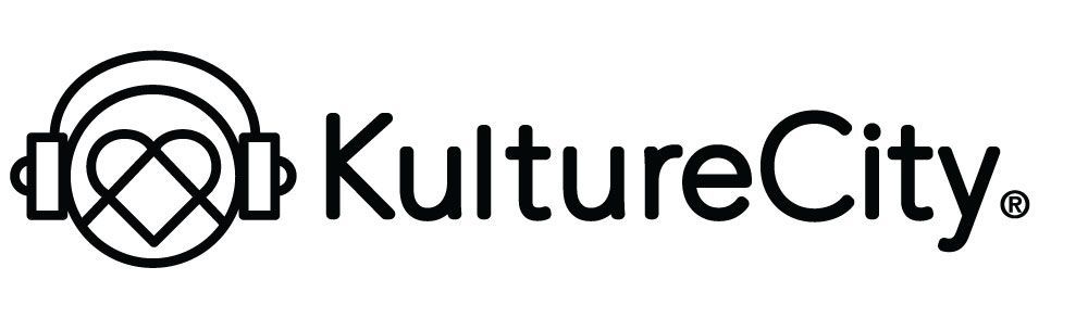 A black and white logo for a company called kulture city.