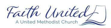 The logo for faith united is a united methodist church.