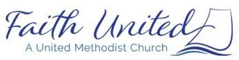 The logo for faith united is a united methodist church.