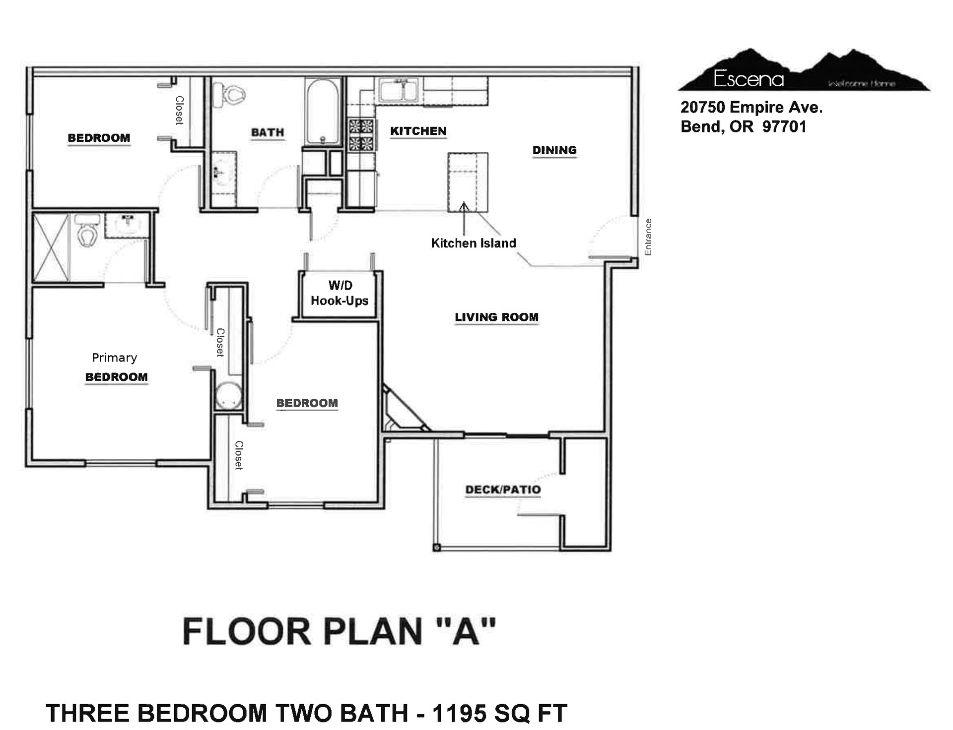 Black-and-white floor plan labeled 