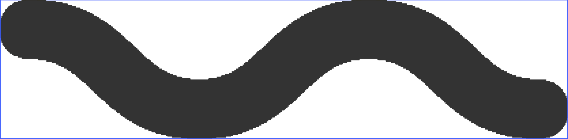 Black wavy horizontal line on a white background