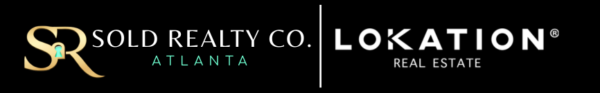 Logos for Sold Realty Co. Atlanta and Lokation Real Estate, both on black background.