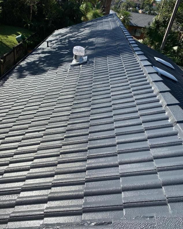A Close Up of a Roof With a Chimney on Top of It — Holster Painting Contractors In Port Macquarie, NSW