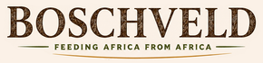 BOSCHVELD logo with the tagline “Feeding Africa from Africa” in brown serif text.