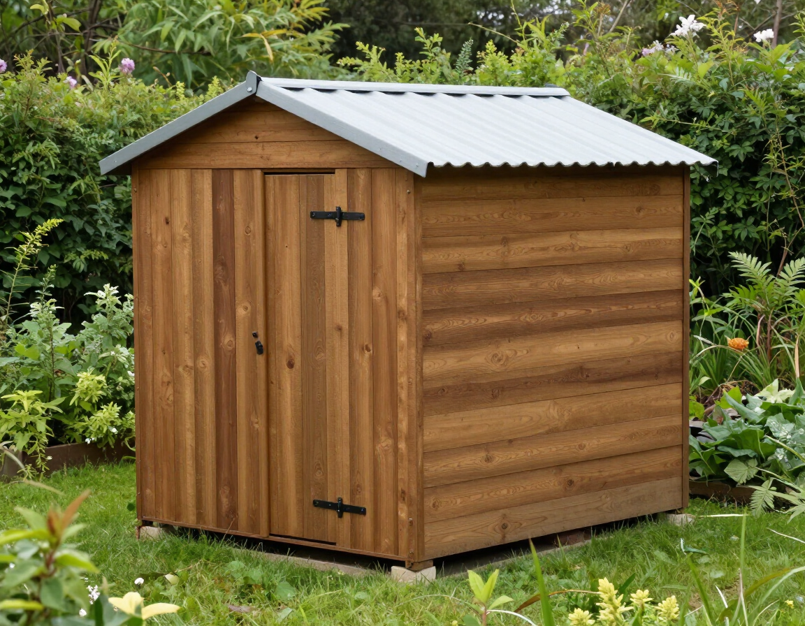 Abri de jardin Ecocontainer 76 installé dans un jardin