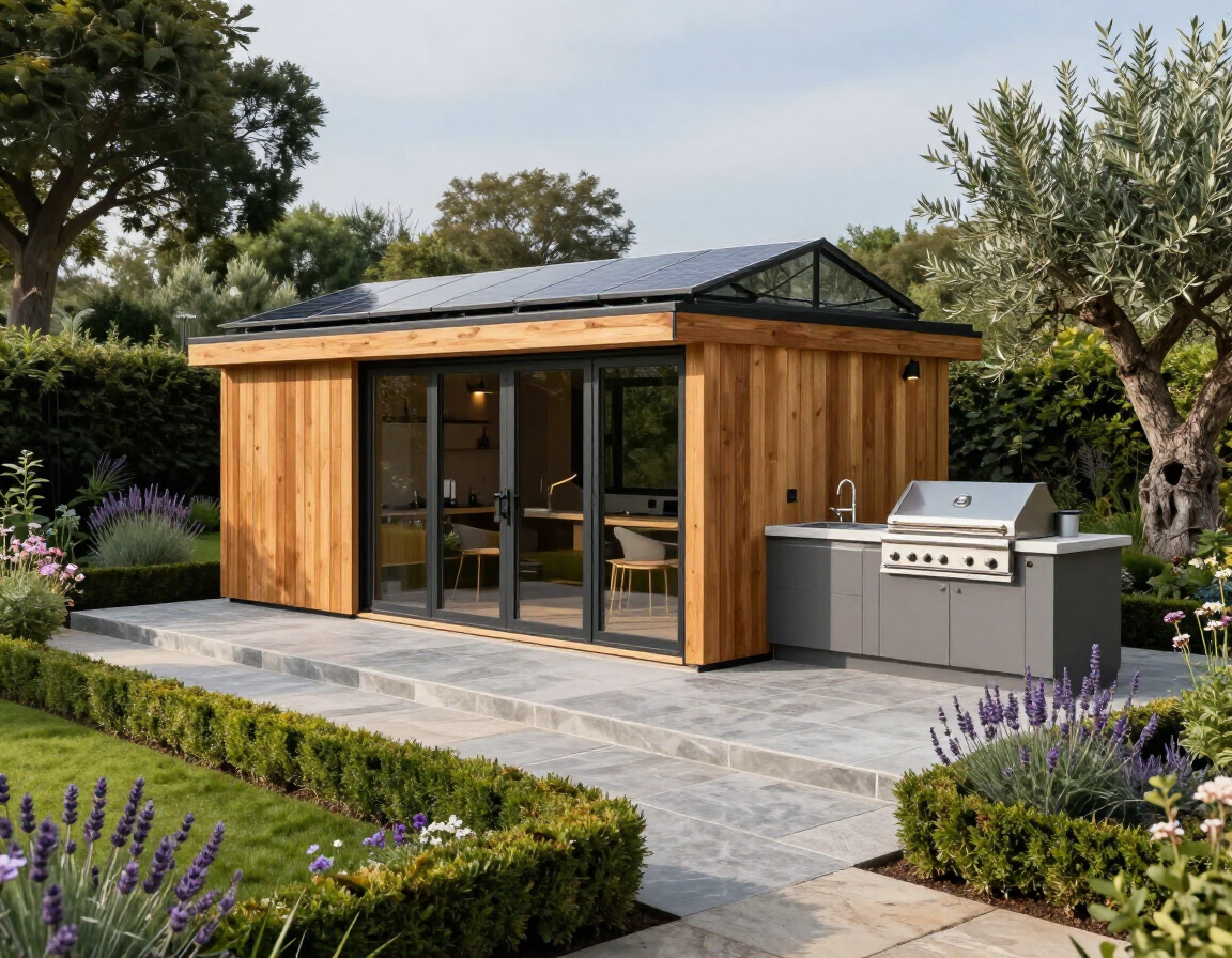 Module habitable avec aménagements extérieurs
