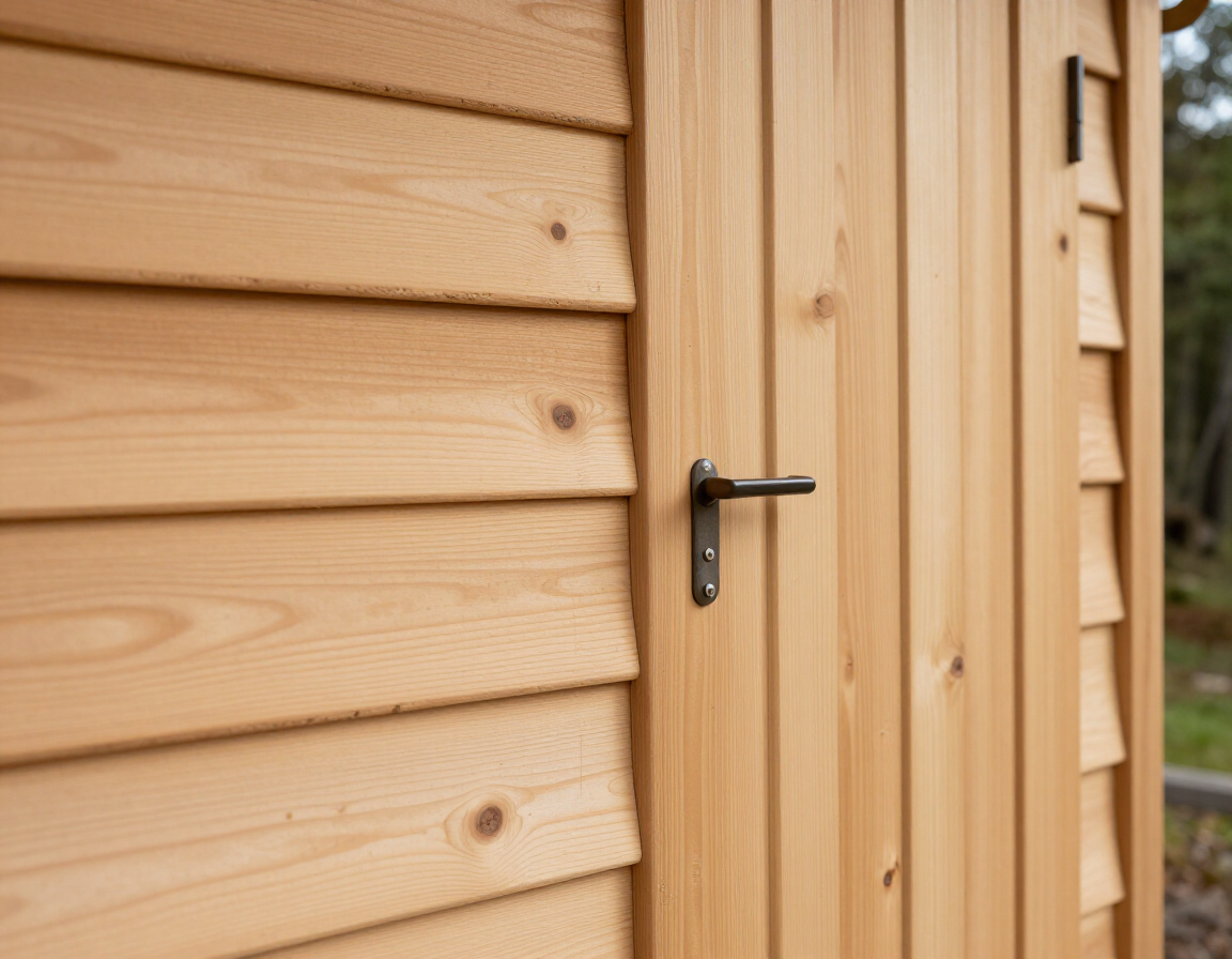 Sauna individuel extérieur en bois compact