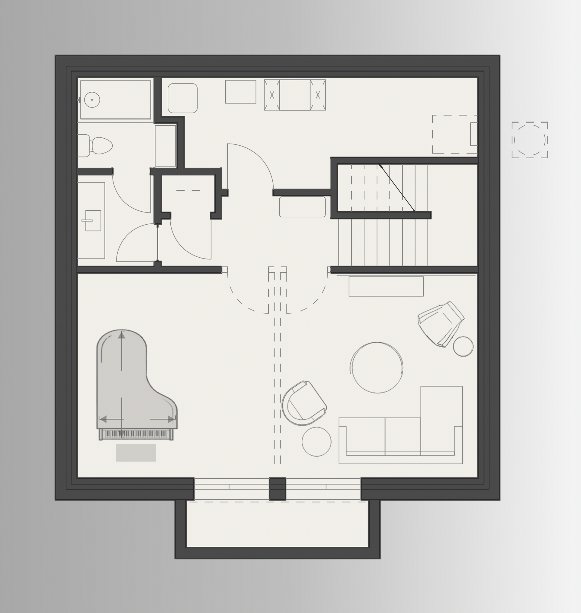 2021 Mercier Place lower level floor plan