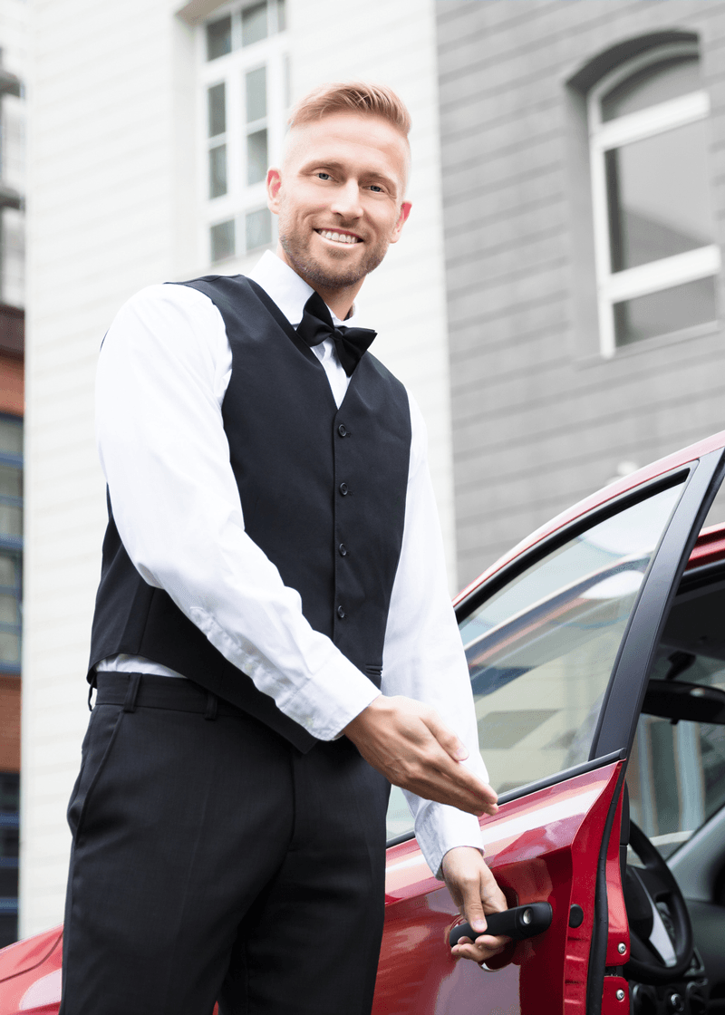 Valet Opening Car Door — New Jersey — New Frontier Valet LLC