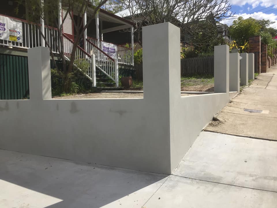 Newly cemented fence — Pricing Guide in Brisbane, QLD