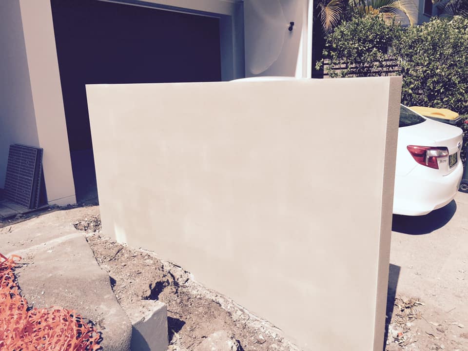 Newly made wall— Rock Solid Rendering Gallery in Brisbane, QLD