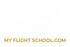 Grow MY FLIGHT SCHOOL.COM logo in gold text on a white background