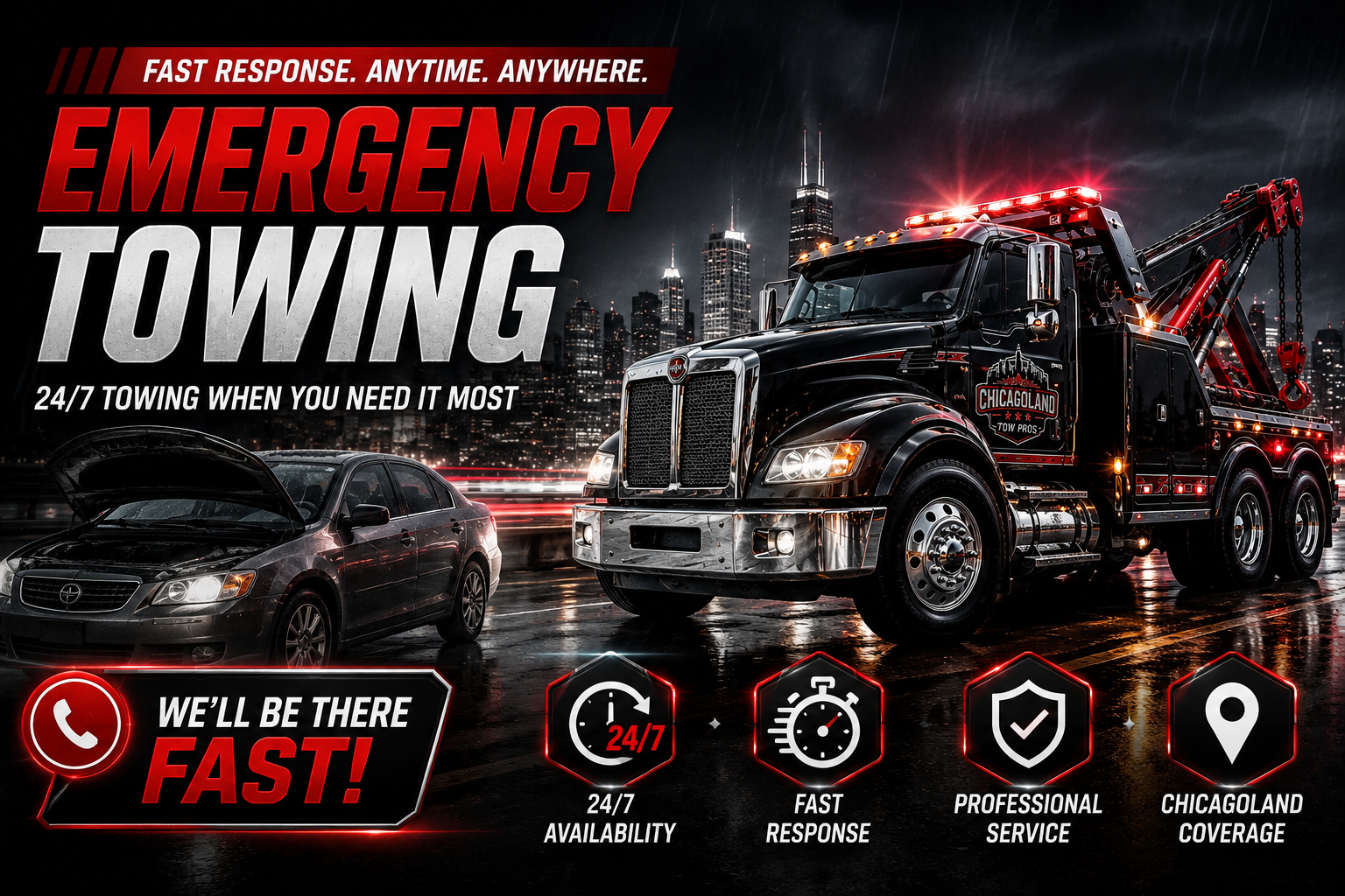 Emergency towing in Chicagoland — Chicagoland Tow Pros
