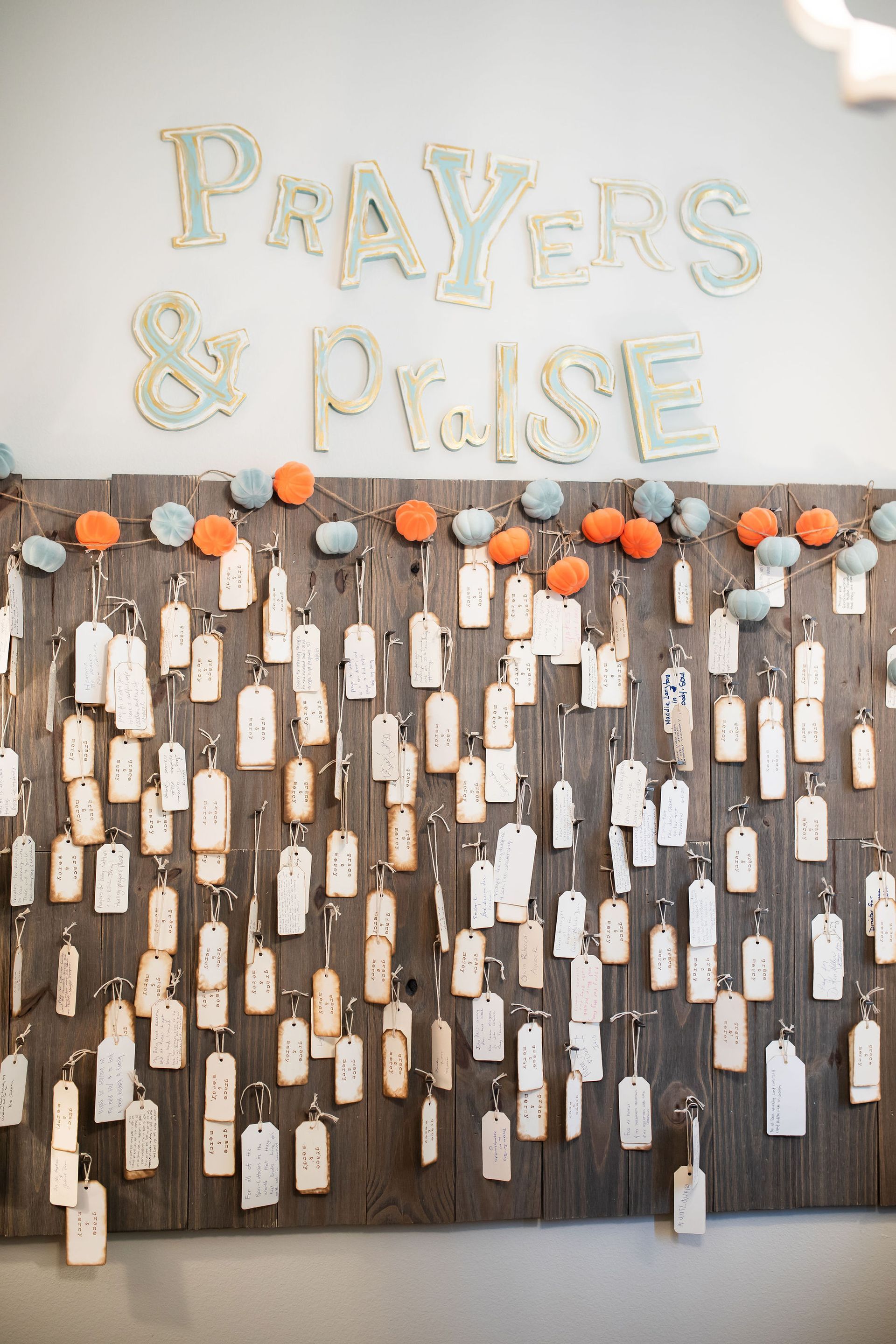 Wooden board with tags for 