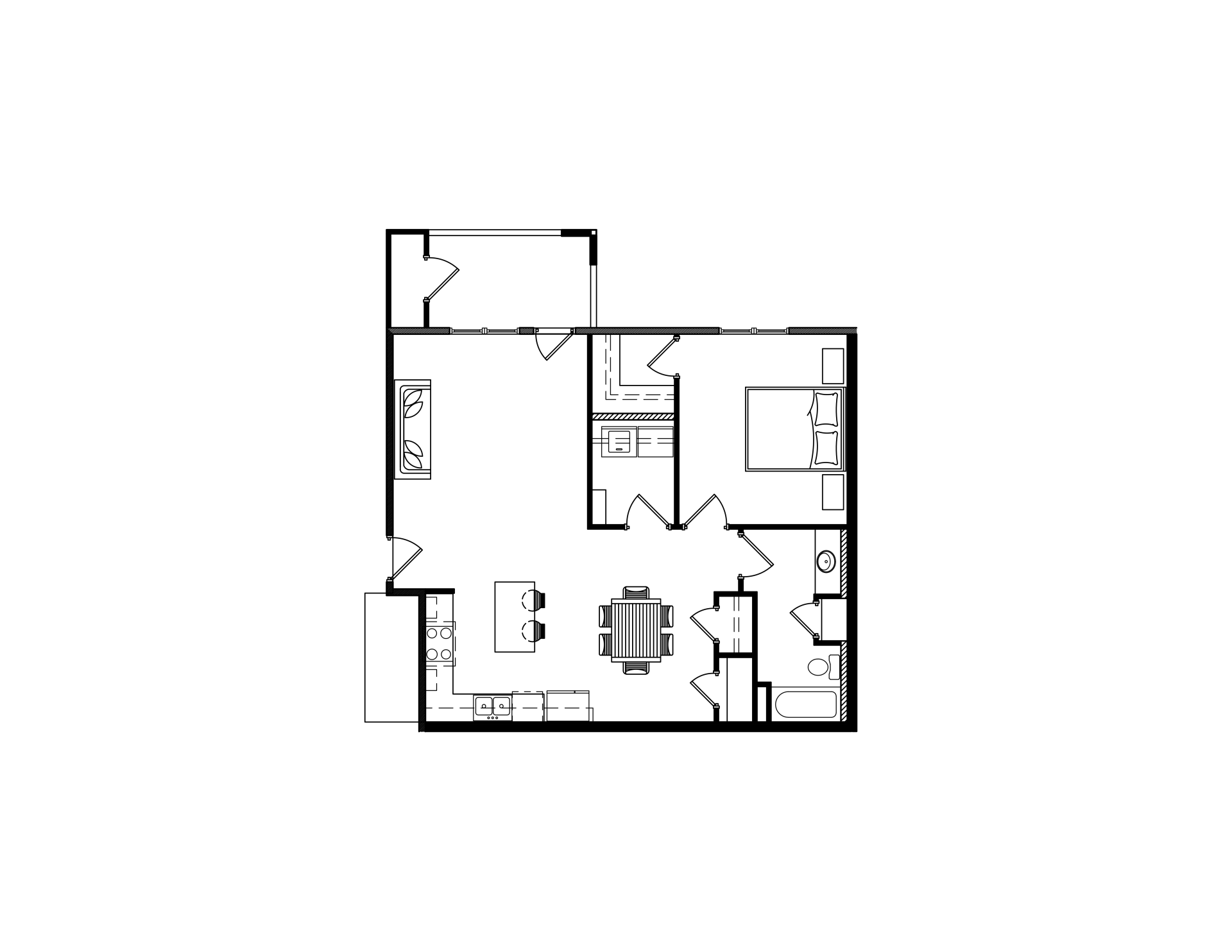 1 bed floorplan