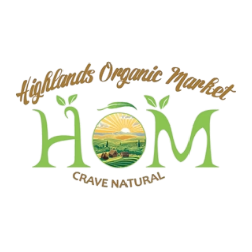 Logo for Highlands Organic Market with green 