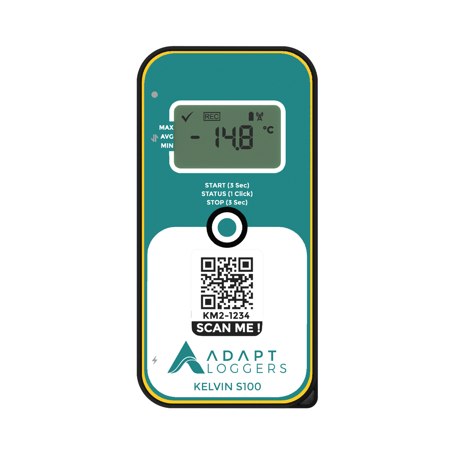 data logger with a qr code on it.