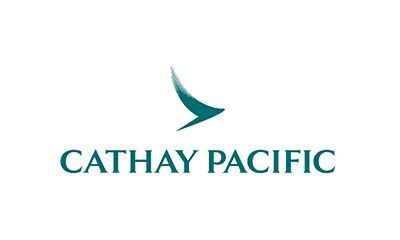 The logo for cathay pacific airlines has a bird on it.