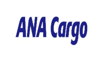 A blue ana cargo logo on a white background