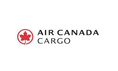 The logo for air canada cargo has a maple leaf in a circle.