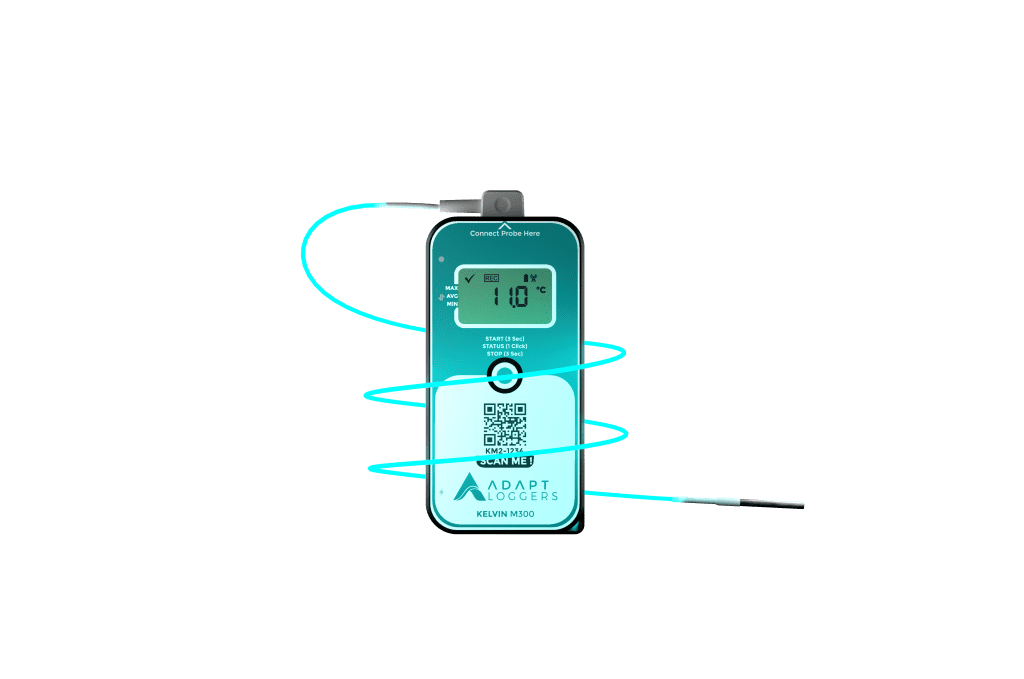 A small electronic device with a thermometer attached to it.