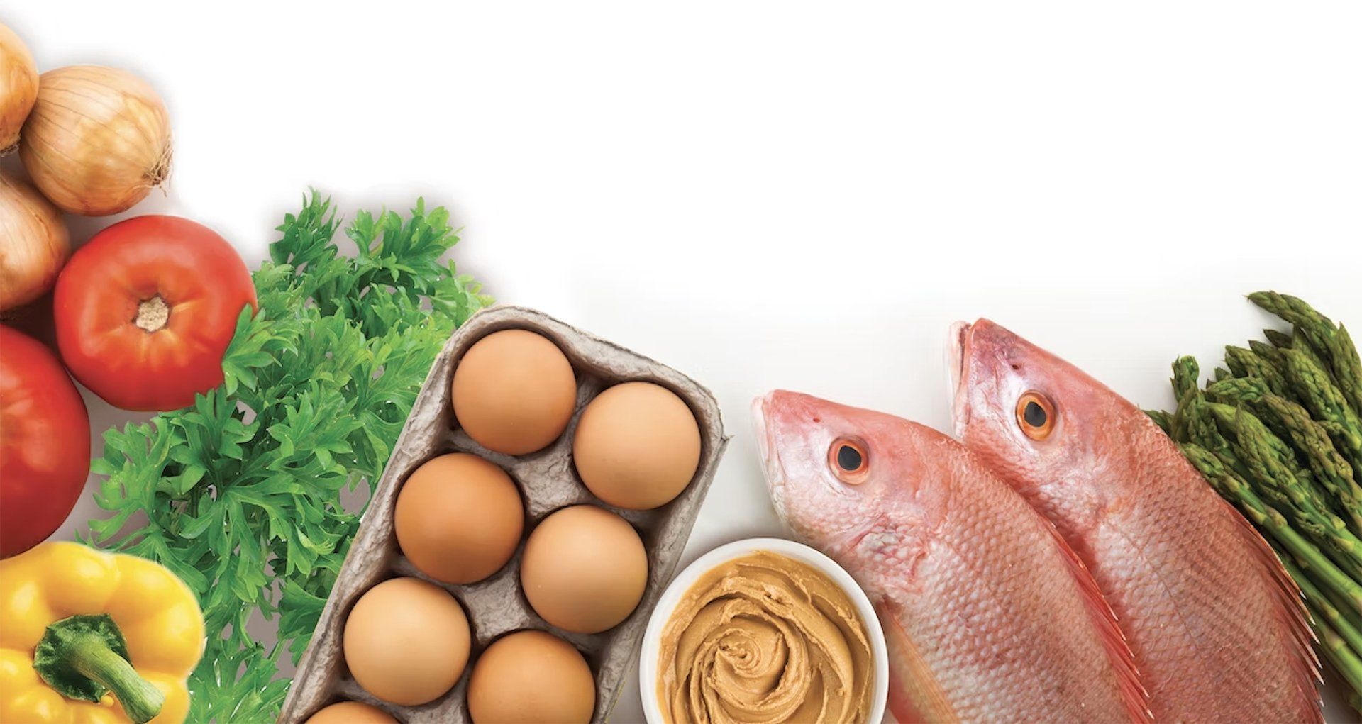 There are many different types of food on the table.