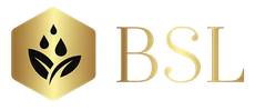Gold-and-black BSL logo with leaf icon on a white background