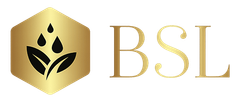 Gold-and-black BSL logo with leaf icon on a white background